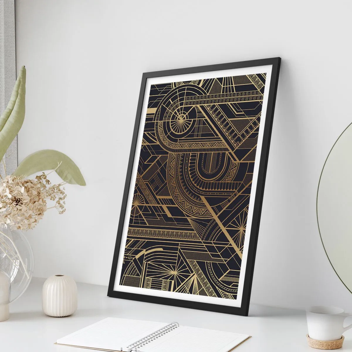 Plakat i sort ramme - Koncepter, idéer, planer - 40x50 cm