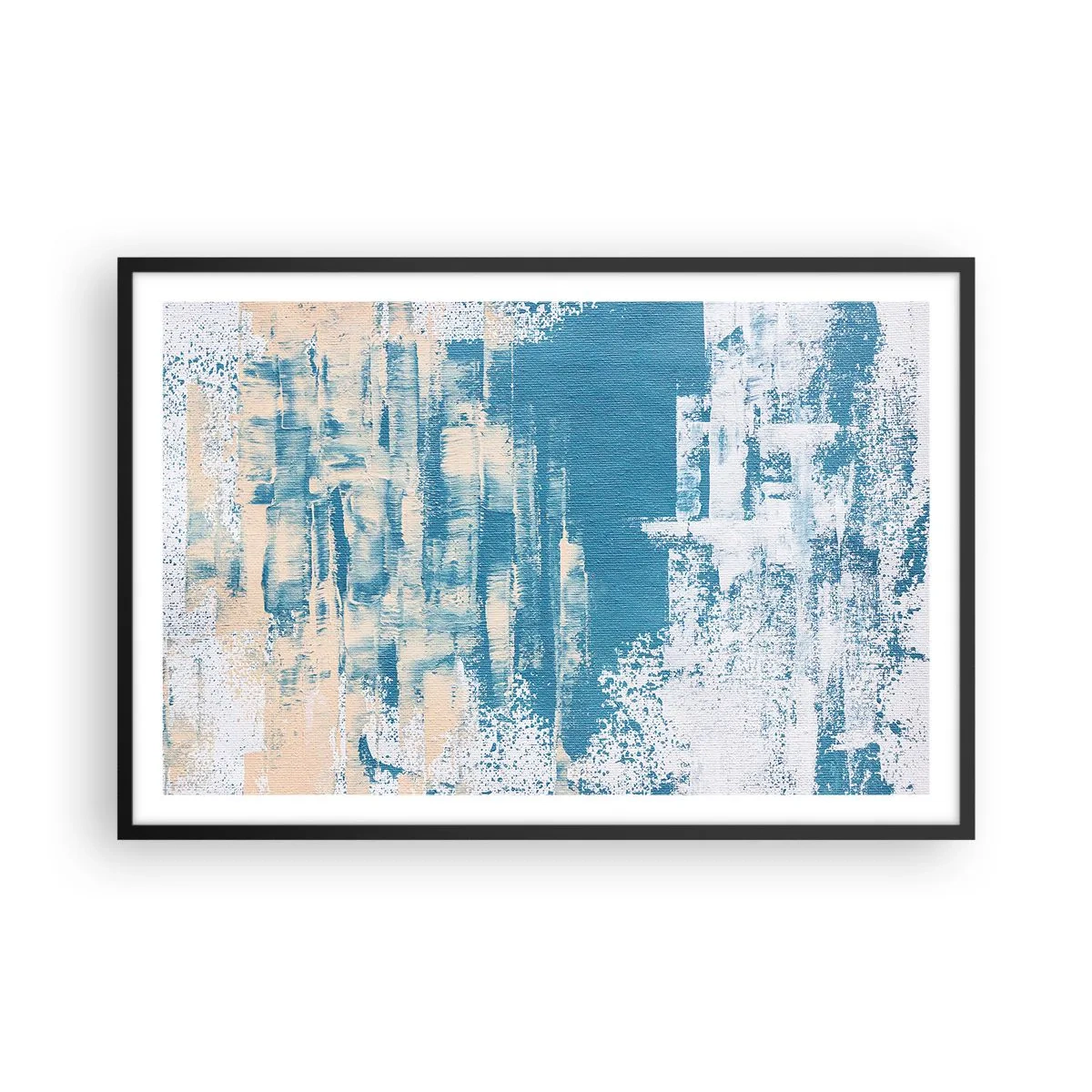 Plakat i sort ramme - Gennem istappen - 91x61 cm