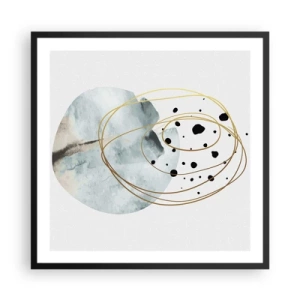 Plakat i sort ramme - I rummets favntag - 60x60 cm