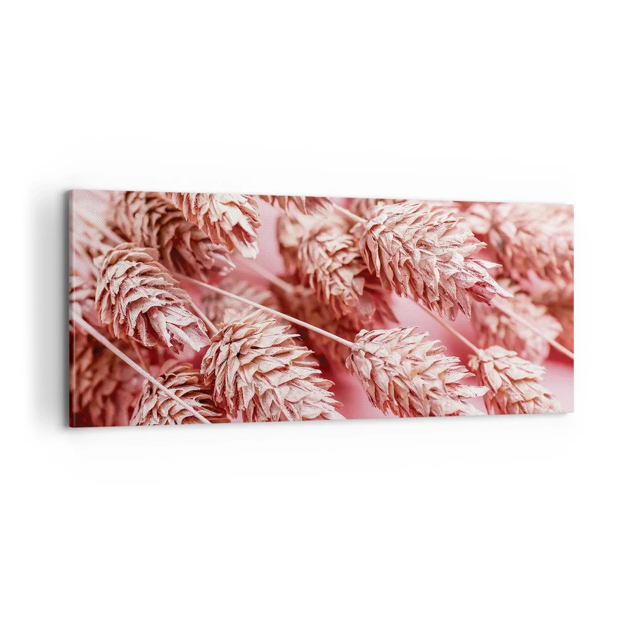 Lærredstryk - Billede på lærred - Blomsterkaskade i lyserødt - 100x40 cm