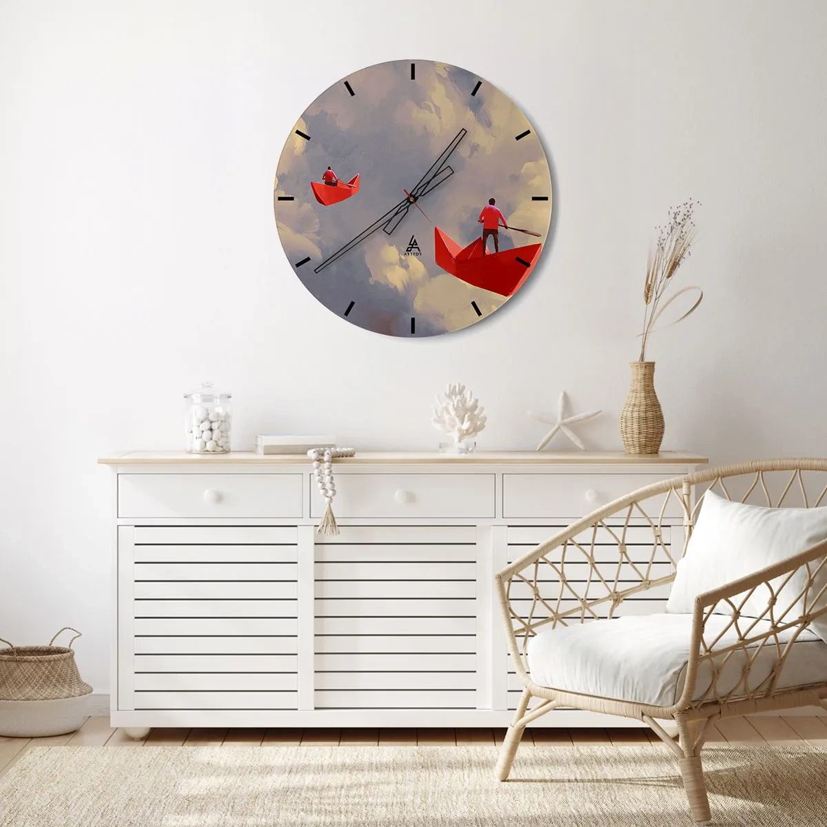 Vægur, Uret - Drømmernes ekspedition - 40x40 cm