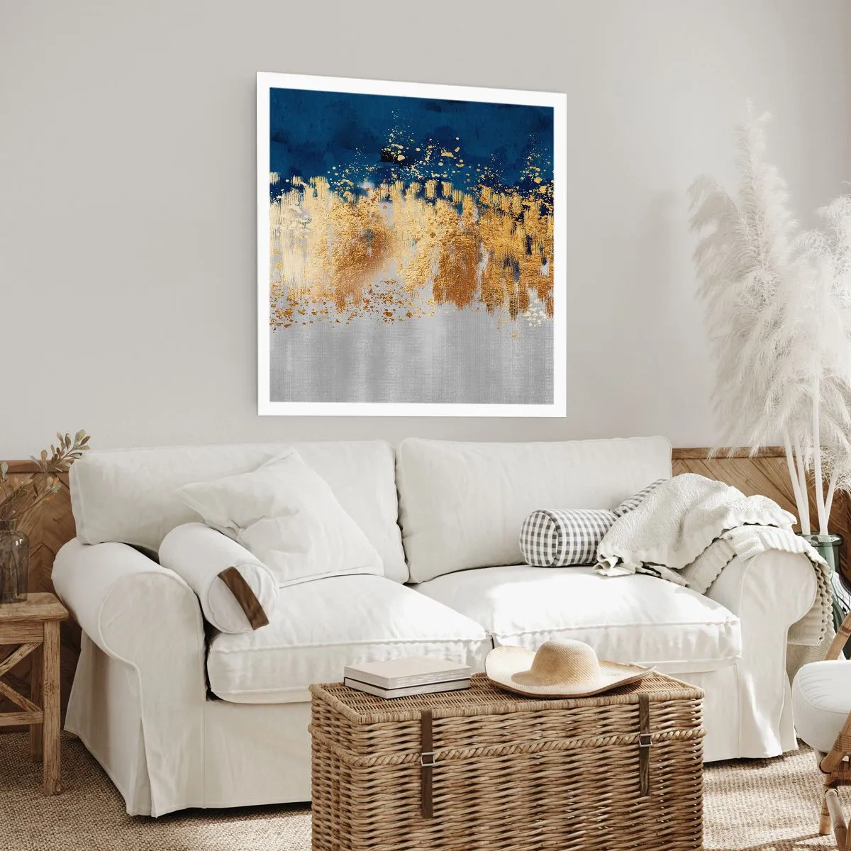 Plakat - Moderne komposition med gnist - 50x50 cm