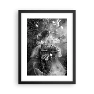 Plakat i sort ramme - Selve Moder - Naturen - 30x40 cm
