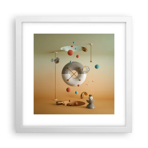 Plakat i hvid ramme - Alt kan ske - 30x30 cm