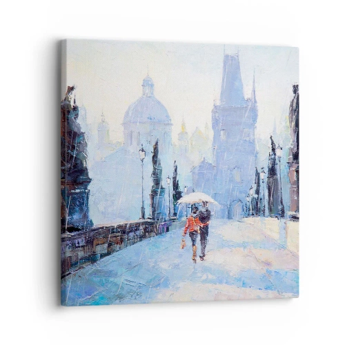 Lærredstryk - Billede på lærred - Vi må være blevet forhekset af regnen - 30x30 cm