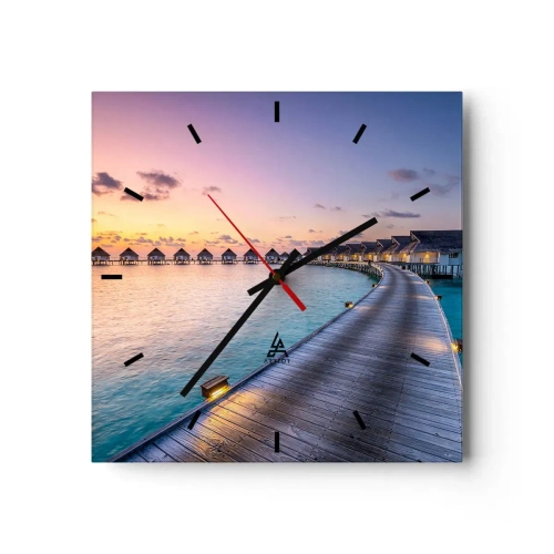 Vægur, Uret - Ferie - tilbage til kilden - 30x30 cm