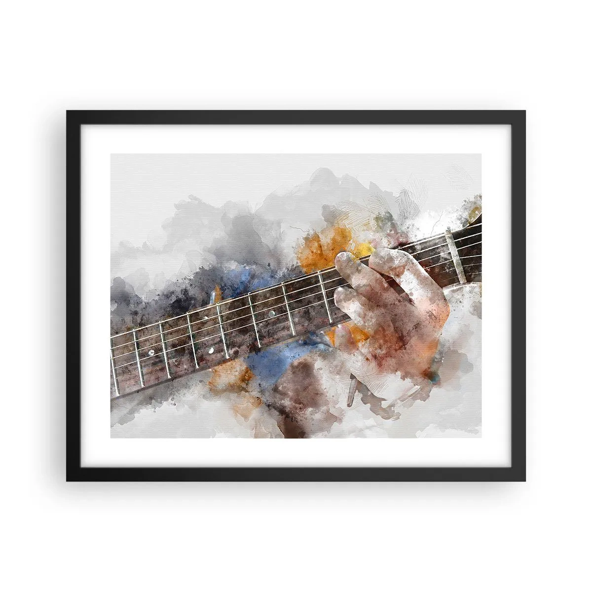 Plakat i sort ramme - Poesi mellem strengene - 50x40 cm