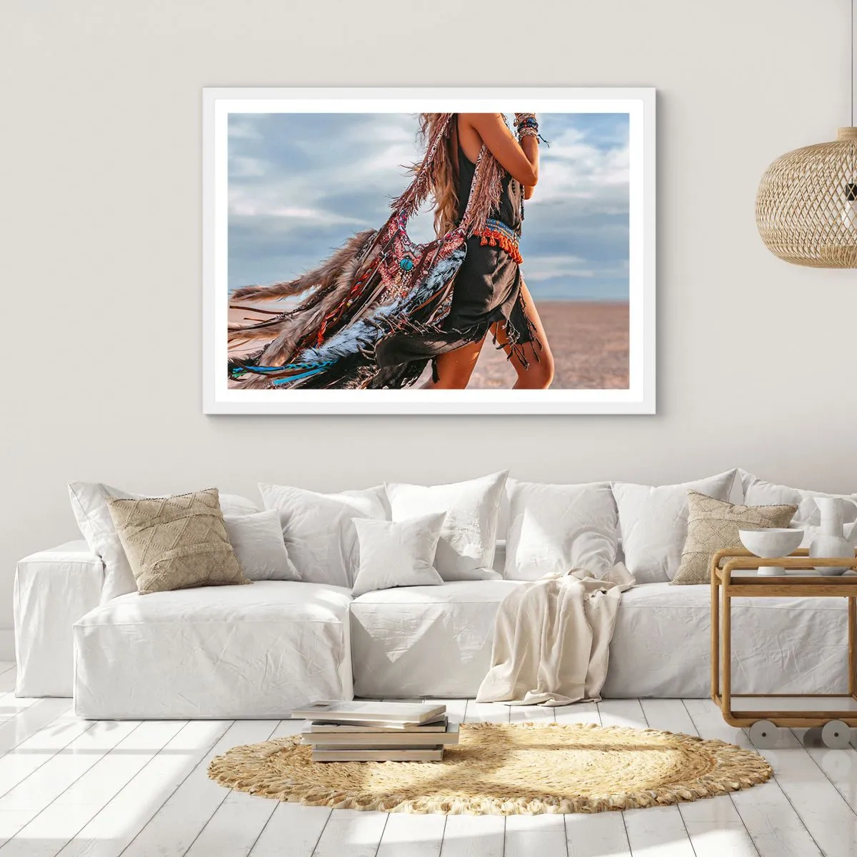 Plakat i hvid ramme - Shamanens pige - 100x70 cm