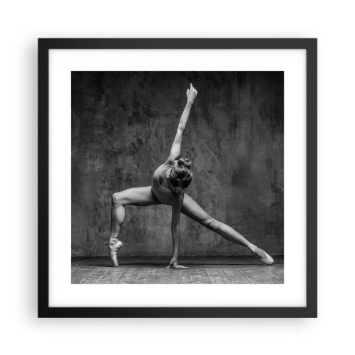 Plakat i sort ramme - Idealet om balance - 40x40 cm