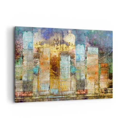 Lærredstryk - Billede på lærred - Solrig metropol - 120x80 cm