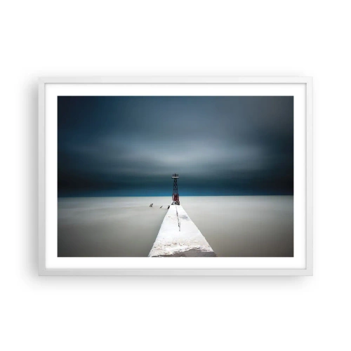 Plakat i hvid ramme - At møde det uendelige - 70x50 cm