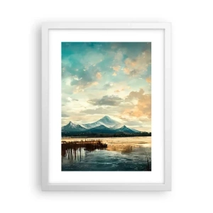 Plakat i hvid ramme - Under himlens beskyttelse - 30x40 cm