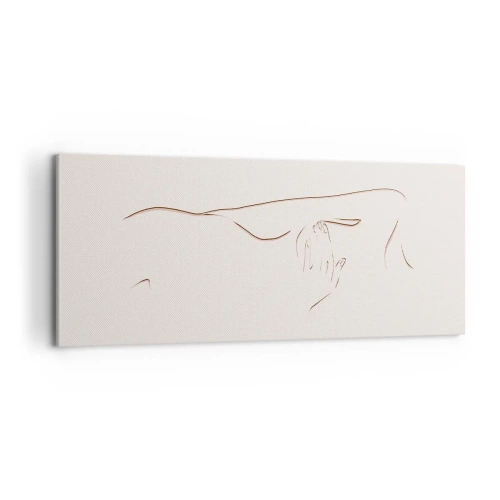 Lærredstryk - Billede på lærred - Begærets form - 100x40 cm