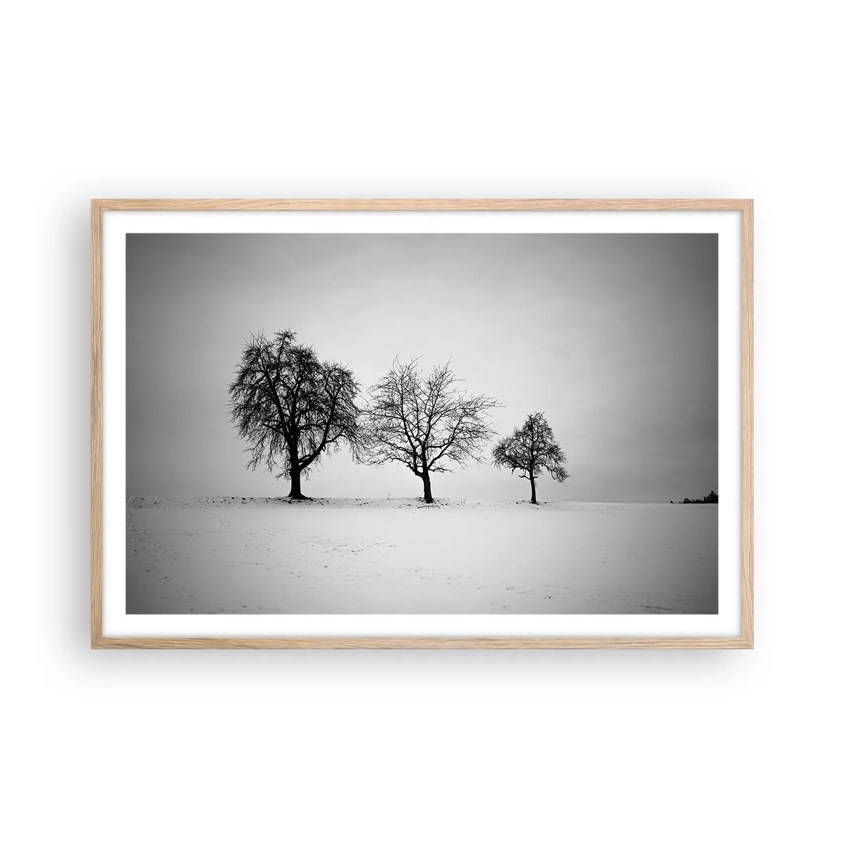 Plakat i ramme af lyst egetræ - Hvad drømmer de om? - 91x61 cm