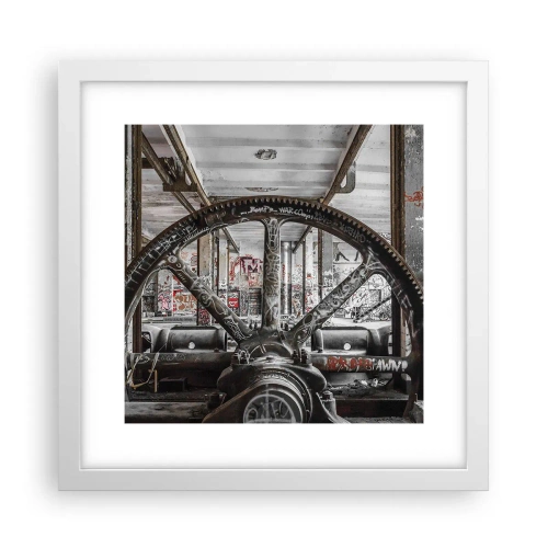 Plakat i hvid ramme - Fabrikkens hemmelige liv - 30x30 cm