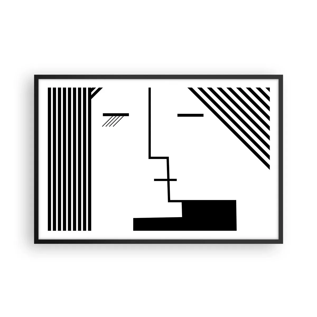 Plakat i sort ramme - Bare et kys - 91x61 cm