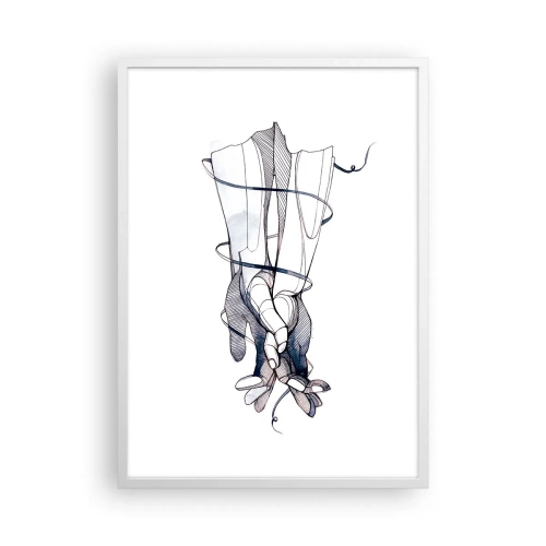 Plakat i hvid ramme - En undersøgelse af berøring - 50x70 cm
