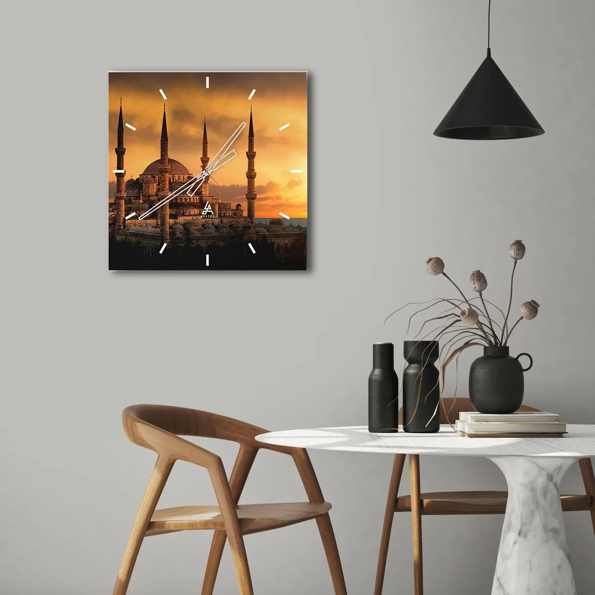 Vægur, Uret - Gud er stor - 40x40 cm