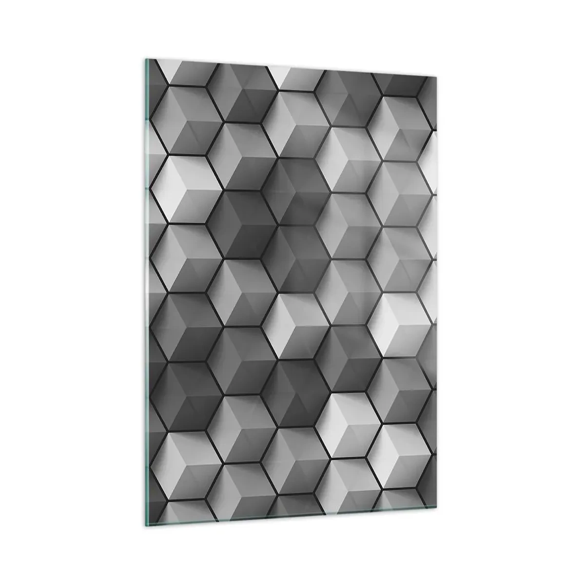 Billede på glas - Kubistisk puslespil - 50x70 cm