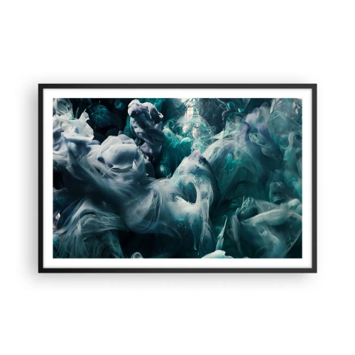 Plakat i sort ramme - Farvebevægelse - 91x61 cm