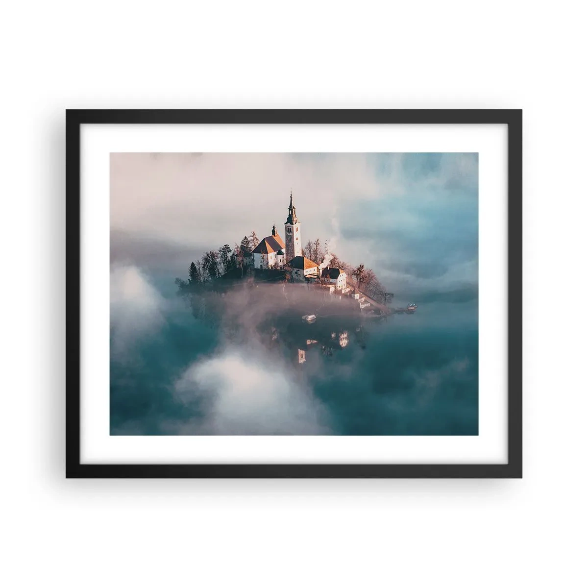 Plakat i sort ramme - Drømmeøen - 50x40 cm