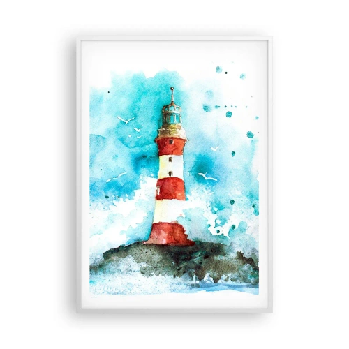Plakat i hvid ramme - Elementernes enhed - 70x100 cm