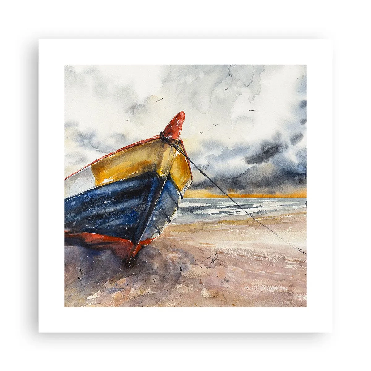 Plakat - Hvile på stranden - 40x40 cm