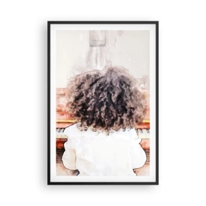 Plakat i sort ramme - i et ny verden - 61x91 cm