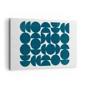 Lærredstryk - Billede på lærred - Cirkler og halvcirkler - 120x80 cm