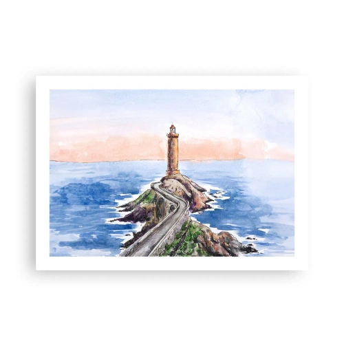 Plakat - Med front mod havet - 70x50 cm