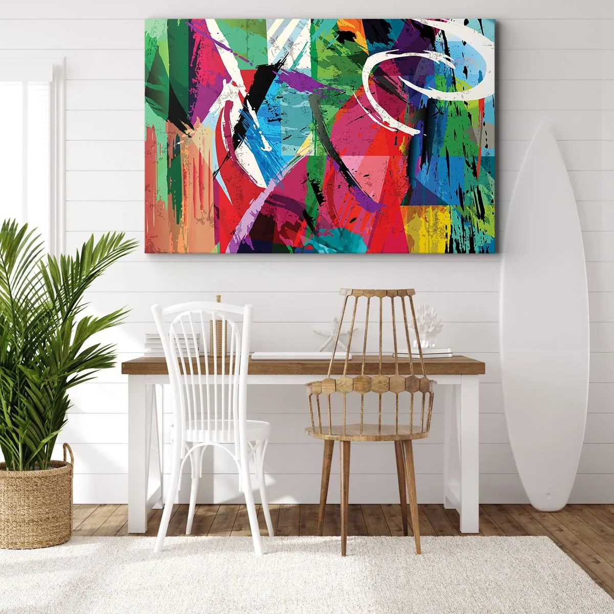 Lærredstryk - Billede på lærred - Hurtig, livlig og hoppende - 120x80 cm