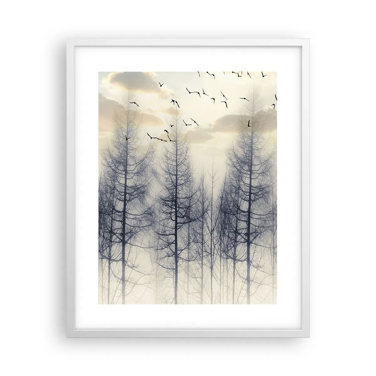 Plakat i hvid ramme - Skovånder - 40x50 cm