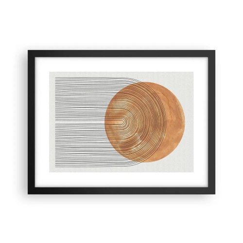 Plakat i sort ramme - En solrig komposition - 40x30 cm