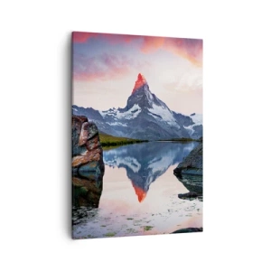 Lærredstryk - Billede på lærred - Bjergenes hjerte er varmt - 50x70 cm