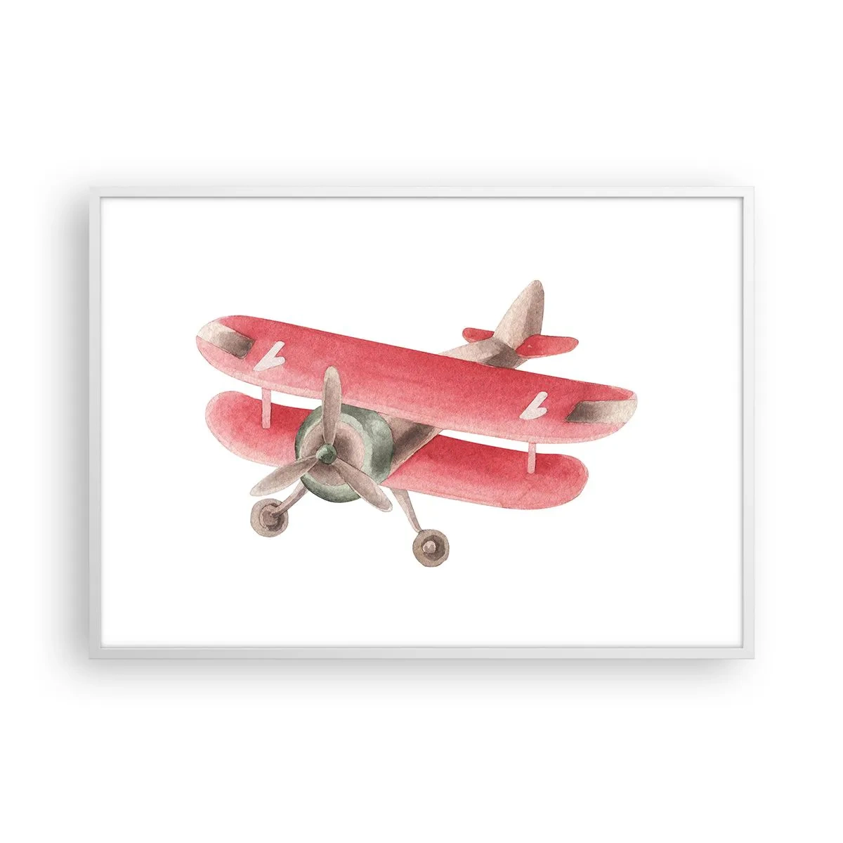 Plakat i hvid ramme - Klar til at flyve højt - 100x70 cm