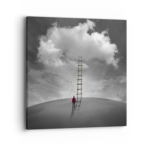 Lærredstryk - Billede på lærred - Alt er muligt - 40x40 cm