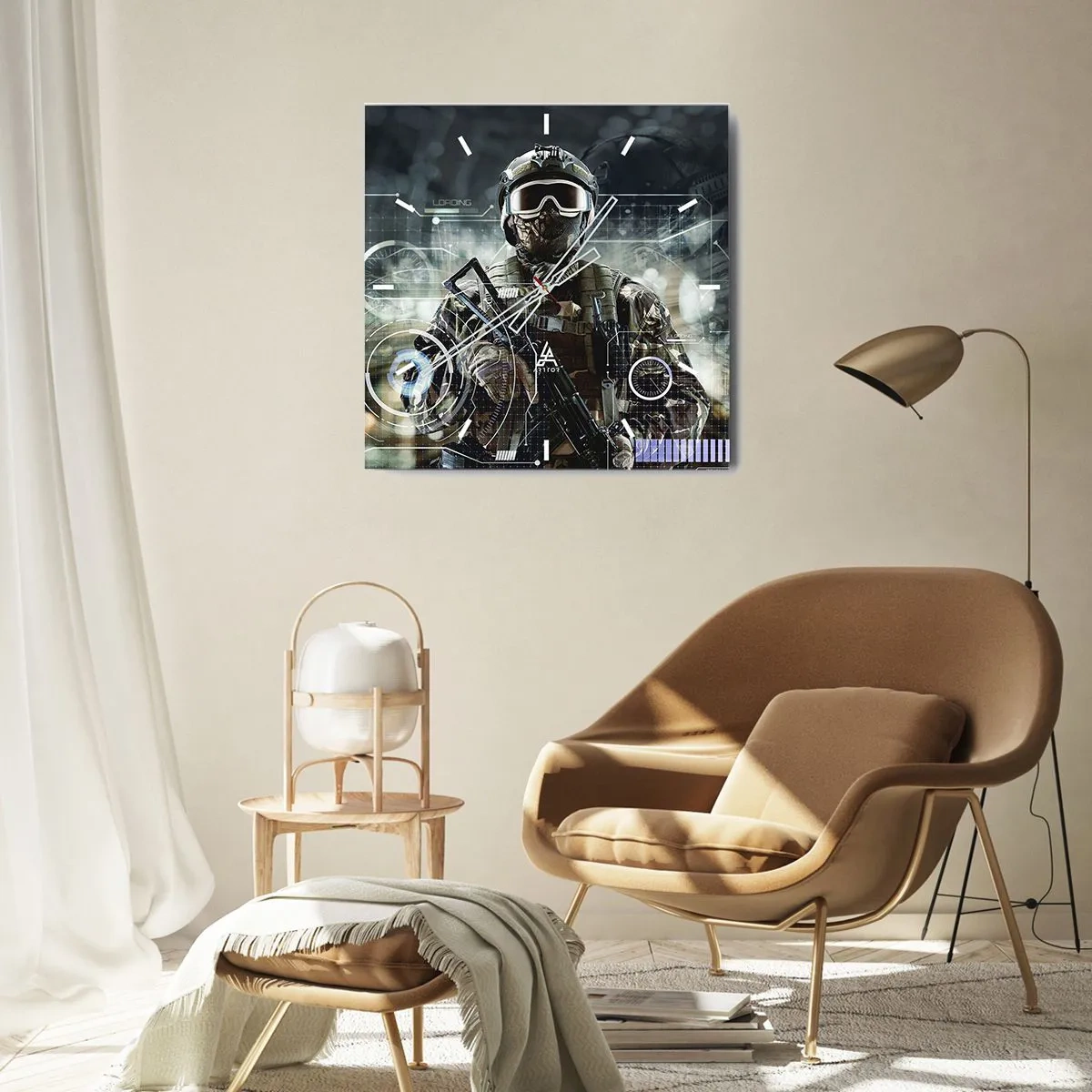 Vægur, Uret - Magt til potens - 40x40 cm