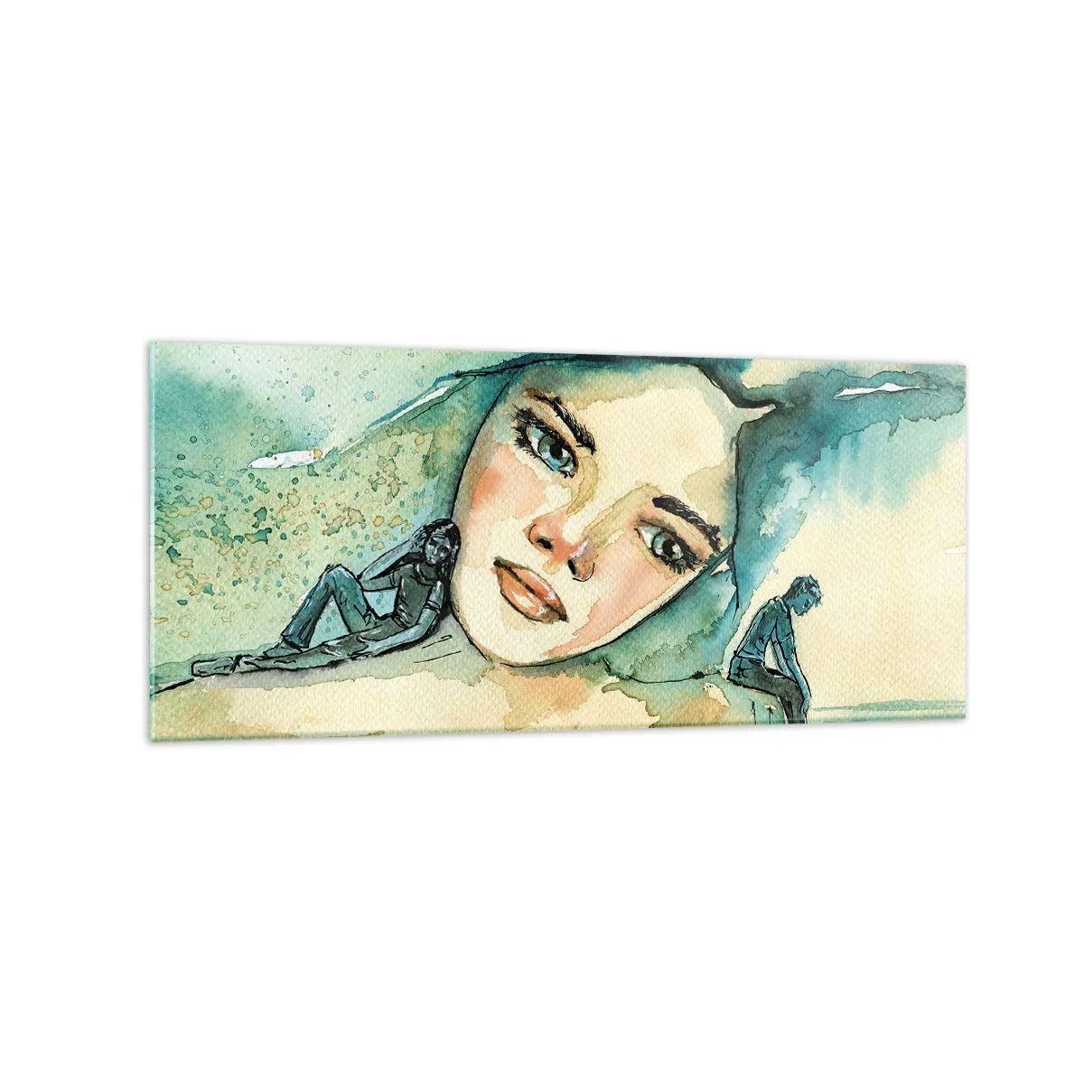 Billede på glas - Am I blue? - 120x50 cm