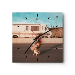 Vægur, Uret - Smil, tak! - 30x30 cm