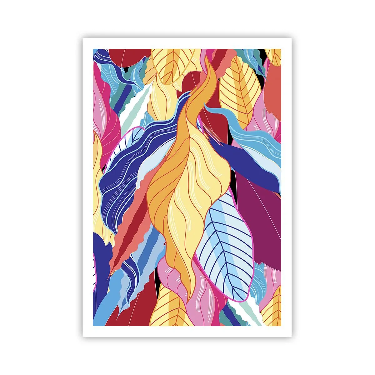 Plakat - Et farverigt rod - 70x100 cm