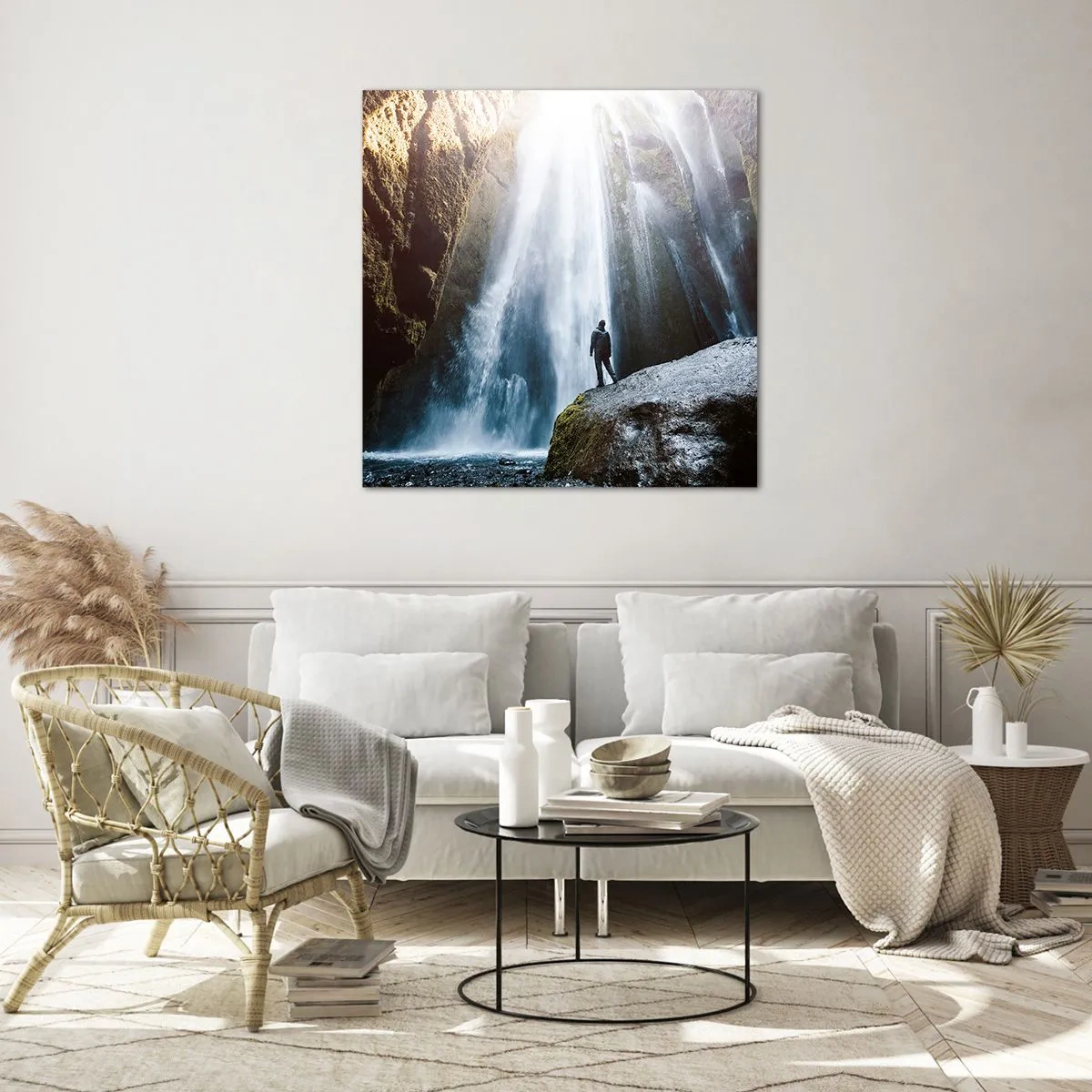 Billede på glas - Genskabelse af proportioner - 60x60 cm