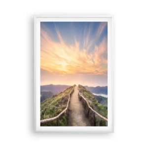 Plakat i hvid ramme - Tæt på himlen - 61x91 cm