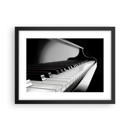 Plakat i sort ramme - Harmoni af former og farver - 40x30 cm