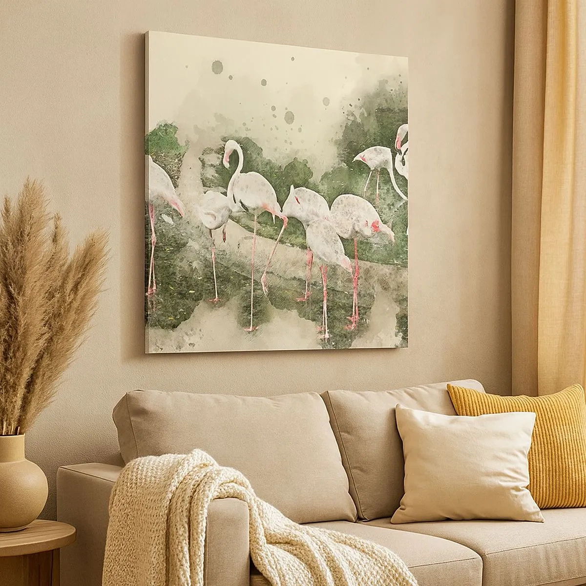 Lærredstryk - Billede på lærred - En eksotisk drøm - 30x30 cm