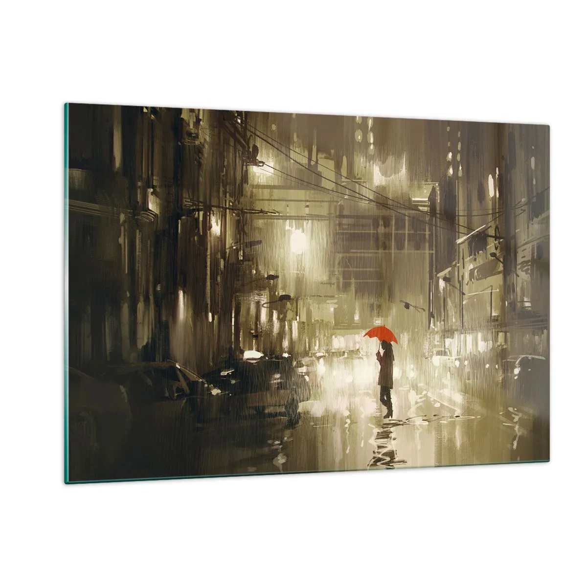 Billede på glas - Alene, men ikke ensom - 120x80 cm