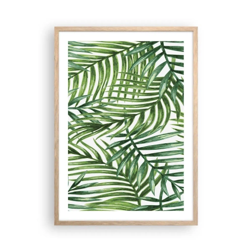 Plakat i ramme af lyst egetræ - Under det grønne baldakin - 50x70 cm