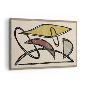 Lærredstryk - Billede på lærred - Vertikaler og niveauer - 100x70 cm