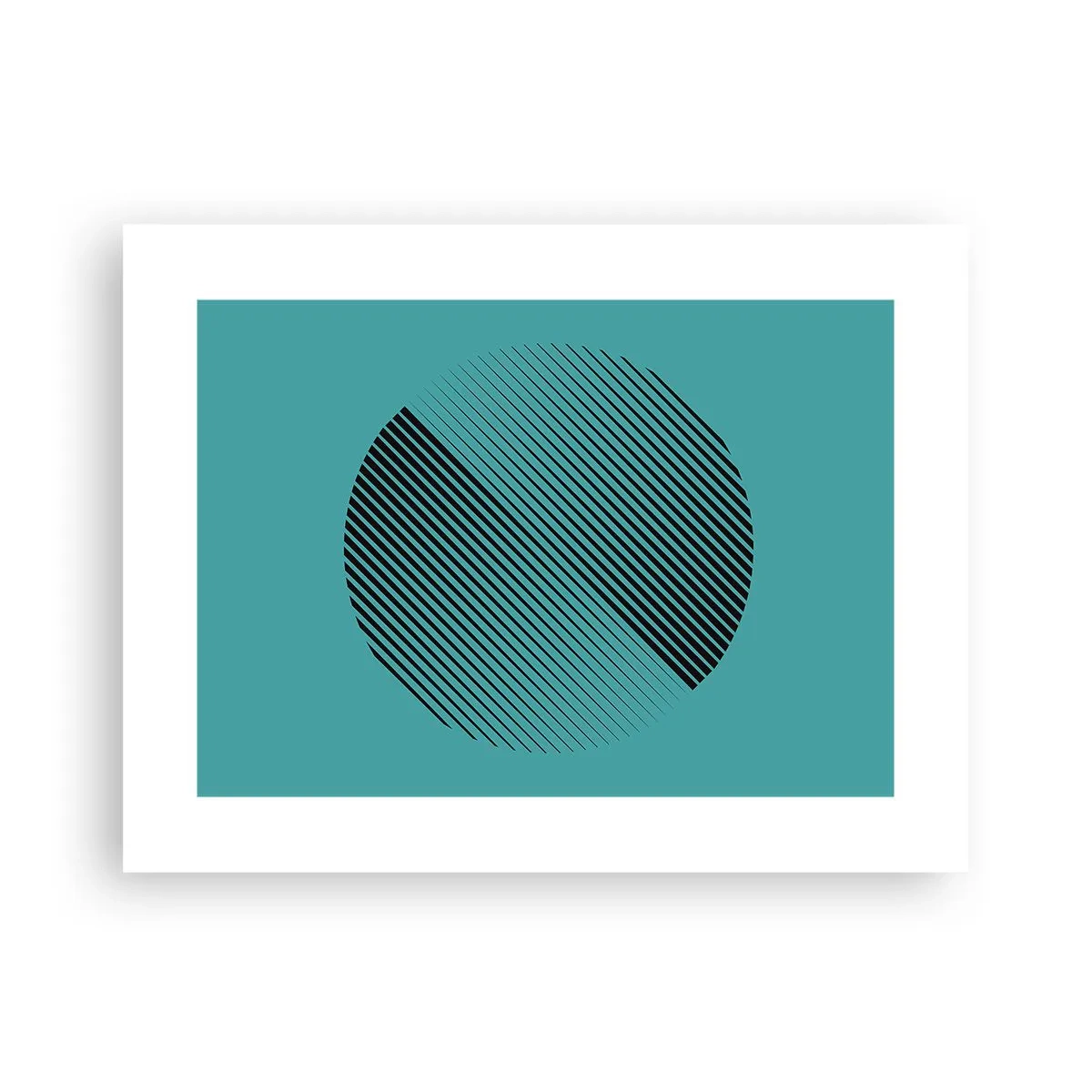 Plakat - Cirklen - en geometrisk variation - 40x30 cm