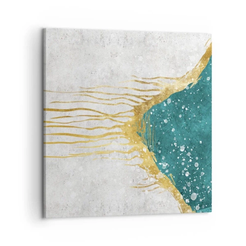 Lærredstryk - Billede på lærred - Gyldent tidevand - 50x50 cm