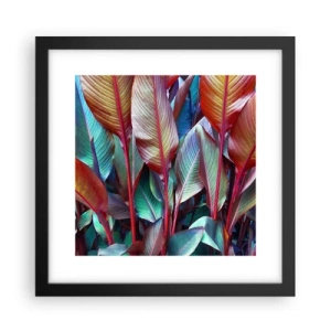Plakat i sort ramme - Farverigt krat - 30x30 cm